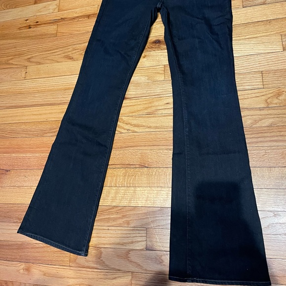 Hidden Hills light Distressed medium Wash western Cowgirl wide Flare Indigo moto - Picture 4 of 10